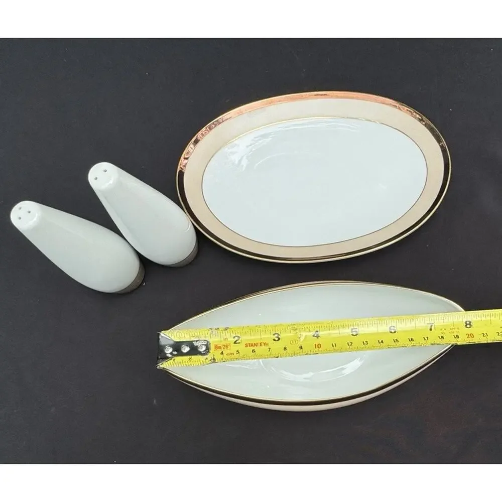 Vintage 1960’s Sango Trousseau China Gravy Boat & Salt Pepper Shakers EUC -A84